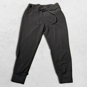 Rewash Tie Waist Jogger Dress Pants Functional Pockets Stretchable Black W Large